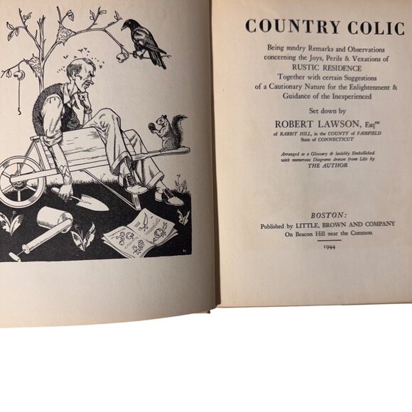 Country Colic Weeders Digest Robert Lawson Stated 1st Ed 1944 HC DJ Illustrated - Picture 4 of 16